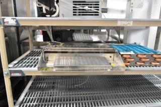 VacPak-It 186WM18 Single 18" Roll Film Wrapping Machine, 120V, 1 Phase, stainless steel, in used condition.