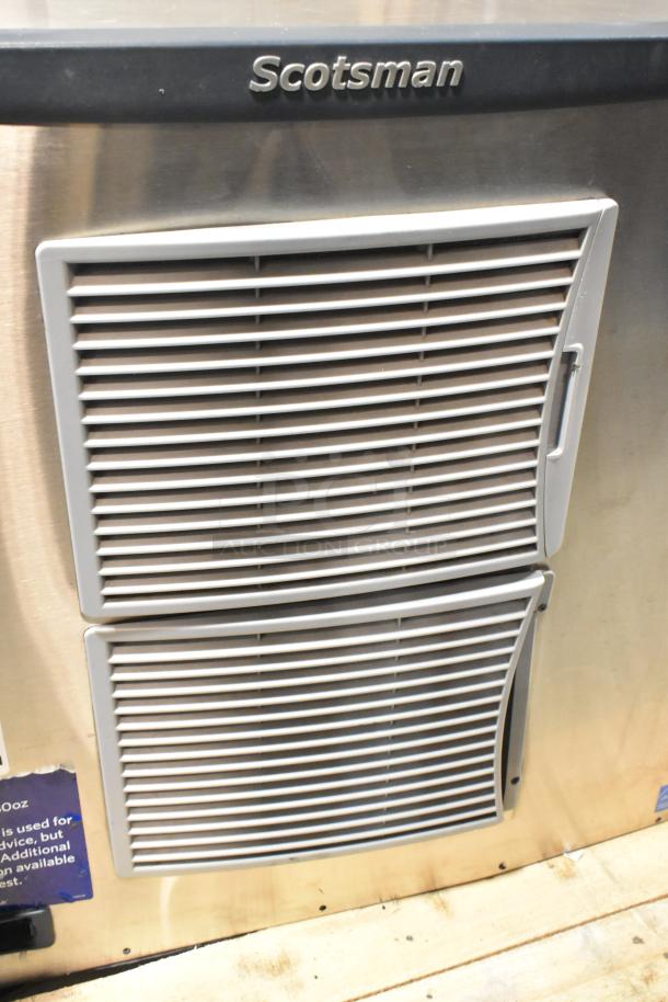 2017 Scotsman C1030MA-32D stainless steel commercial ice head, 208/230V, 1 phase, grills visible, good condition.