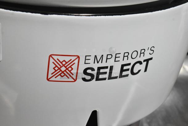 Brand new Emperor's Select EGRC 140 Cup Gas Rice Cooker, model 478EGRC140LP, with logo visible on the side.
