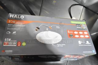 Halo LT56079FS1EWHR6PK LED Recessed Downlight, 6-pack, white, new condition, dimmable, 5 color settings, easy install.