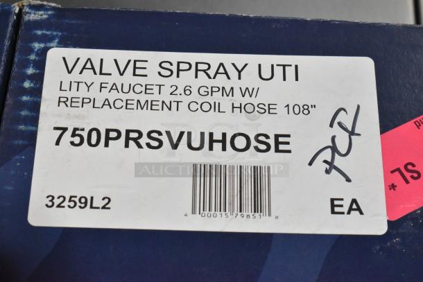 Waterloo 750PRSVUHOSE pet grooming spray valve, 2.6 GPM, 9' coiled polyurethane hose, brand new scratch and dent.
