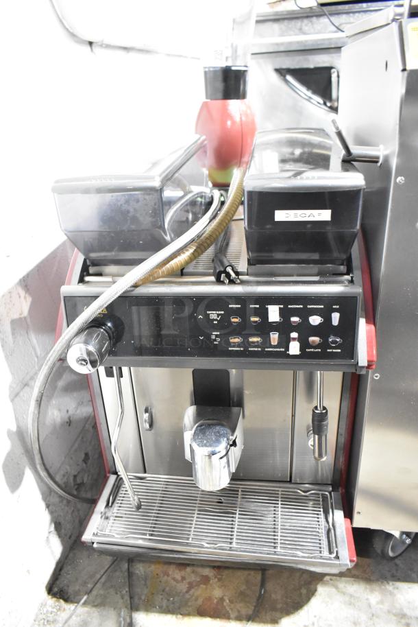 Brand new Gaggia 21ACONCETTO Concetto Evo Duo espresso machine, 208V, with minor scratches and dents. Control panel, dual hoppers.
