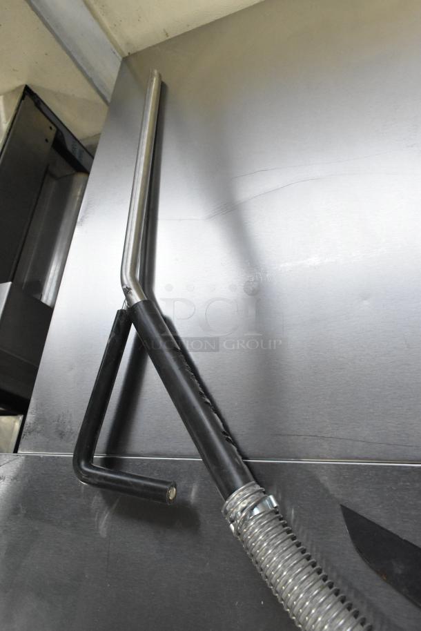 Brand new Vito XM mobile fryer oil filter system, 137 lb. capacity, commercial casters, minor scratch and dent marks.