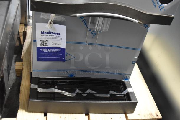 Manitowoc CNF0202A-161L stainless steel commercial ice maker, brand new, scratch and dent, 20 lb. bin, lever dispensing.