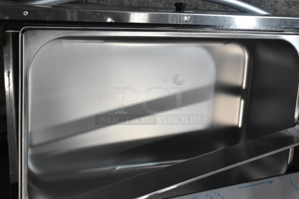 "2025 ServIt 423WDSBI1 stainless steel built-in drawer warmer, scratch and dent condition, 120V, 1 Phase, interior view."