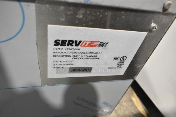 BRAND NEW 2025 ServIt 423WDSBI1 Stainless Steel Drawer Warmer, 120V, 450W, NSF, UL listed. Minor scratches and dents.