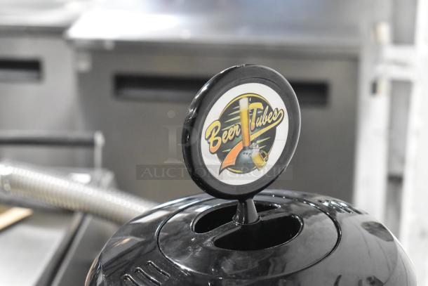 BRAND NEW Beer Tubes 128 oz. Super Tube Football Beer Tower, slight scratches, with branded logo on top.