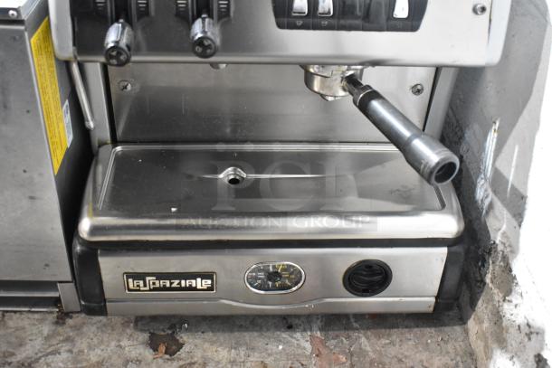 La Spaziale stainless steel commercial countertop espresso machine, single group, with portafilter, scratch and dent condition.