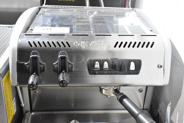 Brand new La Spaziale Caffe d'autore espresso machine, stainless steel, single group, with portafilter. Scratch and dent condition.