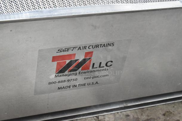 BRAND NEW Curtron S-IBD-42-1 42" Insect Control Air Curtain, 120V, 1 Phase. TMI LLC label on metal surface.