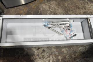 KoolMore KM-RPPS-SCDC-59 stainless steel commercial refrigerated rail, new with minor scratches, 115V, 1 phase.