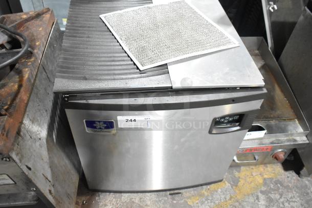 Manitowoc IY0324A-161 stainless steel commercial ice machine head, 115 volts, 1 phase, with visible control panel and Manitowoc logo.
