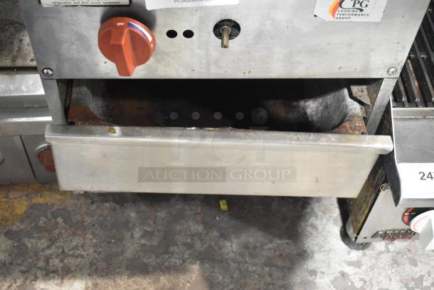 Cooking Performance Group CPGSP-18-2-N stainless steel single burner stock pot range, natural gas, commercial use.