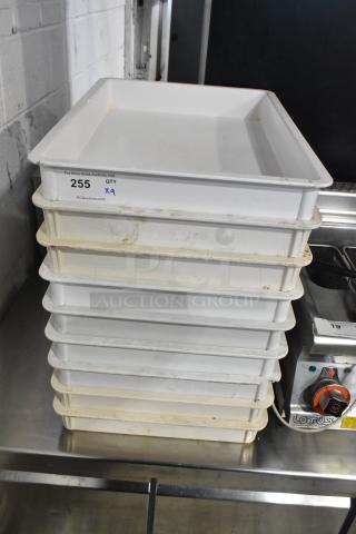 9 White Poly Dough Bins. 9 Times Your Bid! - Item #1224204