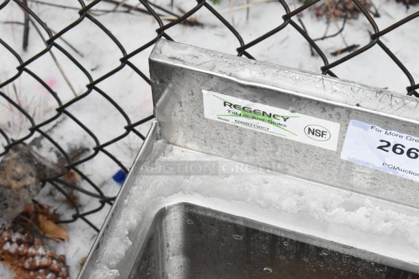 BRAND NEW Regency 21"x30" underbar ice bin, model 600IB2130C7, with 7 circuit post-mix cold plate, minor scratches, NSF label visible.