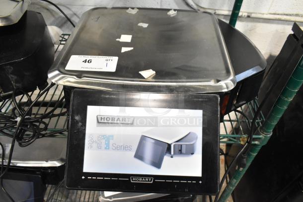 2017 Hobart HTi-7LH26 metal countertop scale with label printer, no power cord, tested working, 120/208-240V, 1 phase.