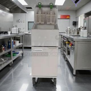 Amazing Find - Frymaster ESG35T 35lb Stainless Steel High Efficiency Gas Fryer - Tested and Working! - Item #1223820
