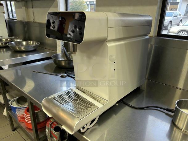 Marco MilkPal Automatic Milk Dispenser in excellent condition, white, stainless steel drip tray, tested and working.