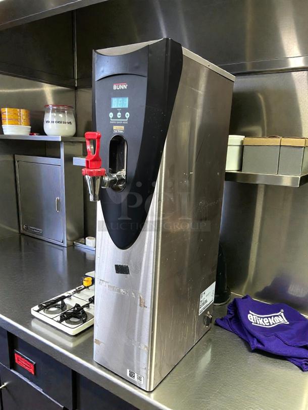 Bunn 43600.0002 H5X 5-gal hot water dispenser in stainless steel, excellent condition, tested, working, 208V.