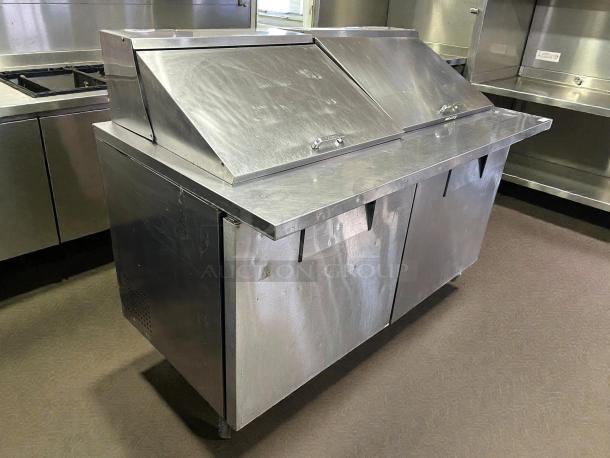 True TSSU-60-24M-B-ST-HC 60" Mega Top Prep Table, excellent condition, stainless steel, tested and working, 115v.