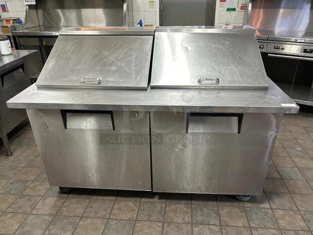 True TSSU-60-24M-B-ST-HC 60" Mega Top Sandwich/Salad Prep Table in excellent condition, stainless steel, tested and working.