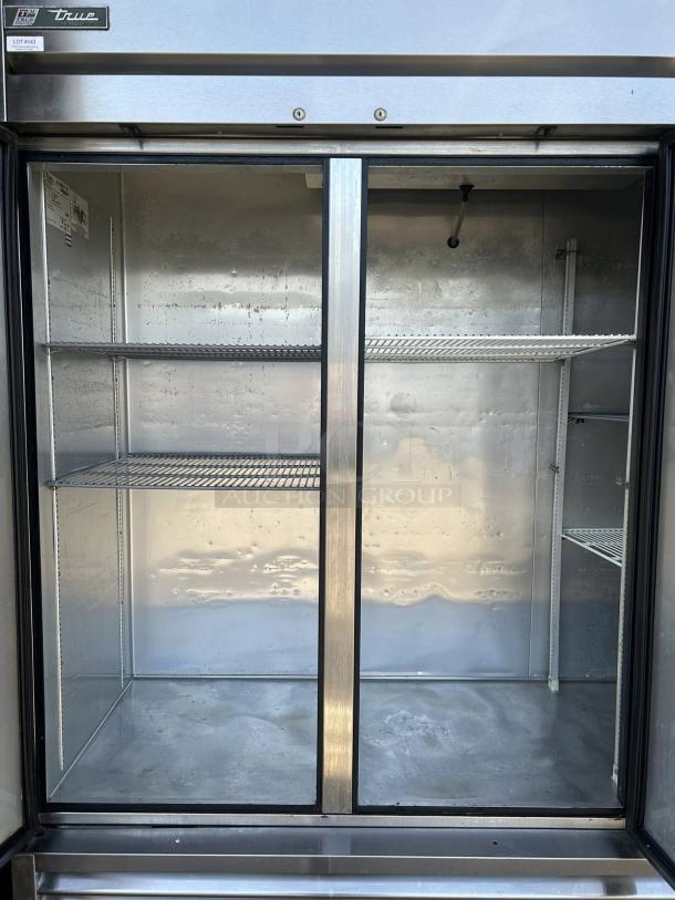 True TS-72-HC reach-in refrigerator, three sections, solid doors, tested and working, excellent condition.