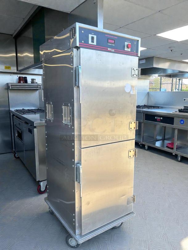 BEVLES CA70 CV32SHW full-size convection heated warming cabinet, 120V, stainless steel, excellent condition, tested and working.