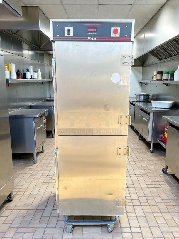 BEVLES CA70 CV32SHW full-size convection heated warming cabinet, excellent condition, tested working, 120V, stainless steel exterior.