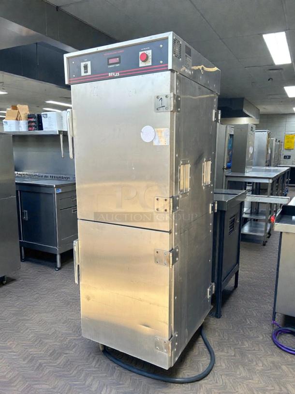 BEVLES CA70 CV32SHW full-size convection heated warming cabinet in excellent condition; tested, 120V, metal exterior.