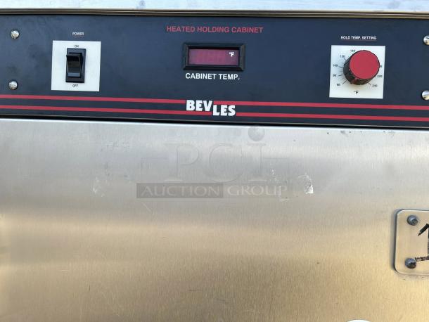 BEVLES CA70 CV32SHW stainless convection heated warming cabinet, excellent condition, tested working, digital display, 120V.