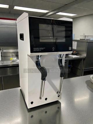 Guangzhou Naixer NDF-XCZQ2W dual automatic milk steamer, 240v 1ph, in good condition, stainless steel, tested and working.