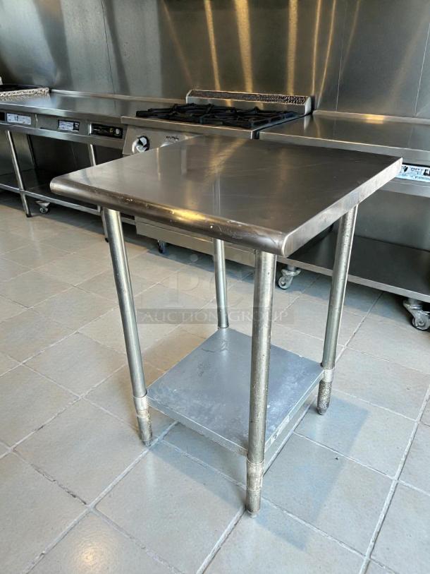 GSW USA 24” Stainless Steel Worktop Table, Model WT-P2484, excellent condition, durable lower shelf, ideal for kitchens.