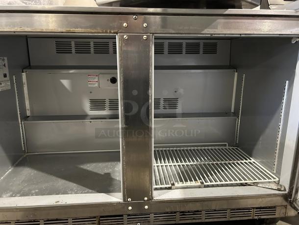 Beverage-Air UCRF48AHC 48" undercounter refrigerator/freezer, two doors, stainless steel, tested and working condition.