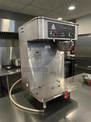 Grindmaster RAPS-400E Dual Coffee Brewer, stainless steel, 1.5 gal capacity, automatic, great condition, tested and working.