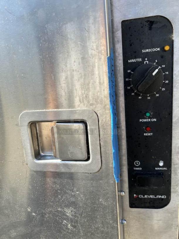 Cleveland 22CET6.1 SteamChef™ convection steamer, stainless steel, excellent condition, control panel with SureCook settings.
