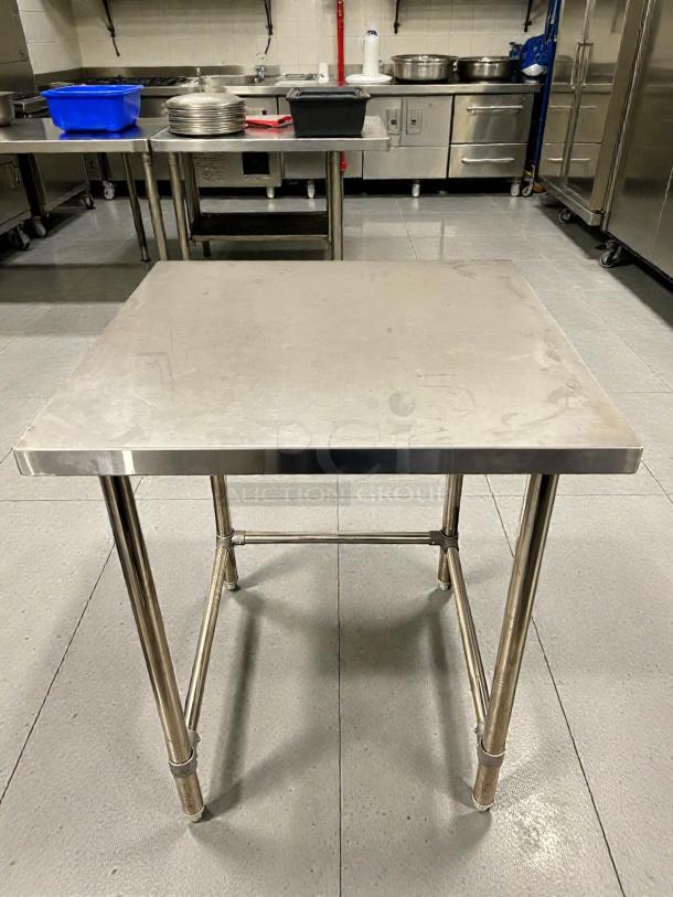 GSW stainless steel worktop table, model WT-P3030, 30", open base. Excellent condition, sturdy build.
