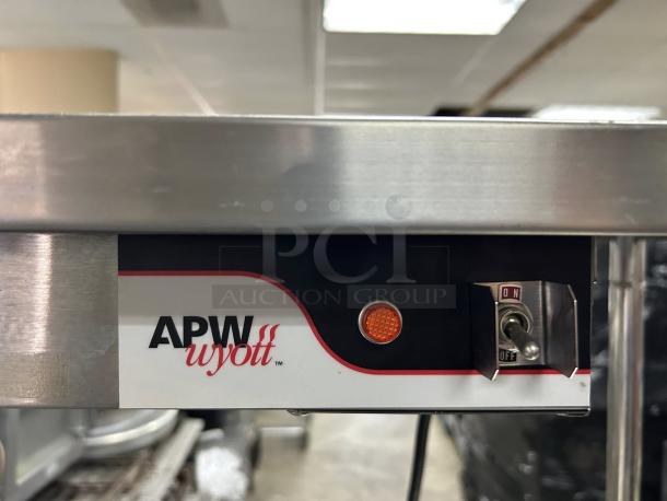 ADVANCE TABCO Model TT-306 worktop table with APW Wyott food warmer control panel, excellent condition, tested working.