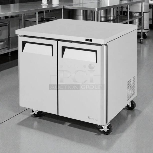 Turbo Air MUF-36-N M3 Series 36" undercounter freezer in excellent condition, tested and working, on casters.