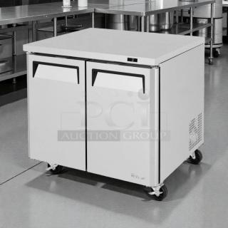 Turbo Air MUF-36-N M3 Series 36" undercounter freezer in excellent condition, tested and working, on casters.