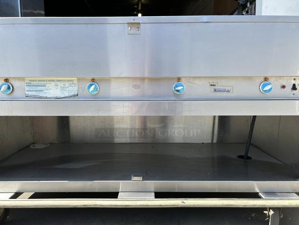 Duke Manufacturing E304SW Electric Aerohot 4 Compartment Hot Food Table, excellent condition, tested and working, features sealed wells and visible control knobs.
