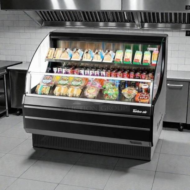 Turbo Air TOM-50LB slim open display for cold food and beverages, tested, working, in great condition.