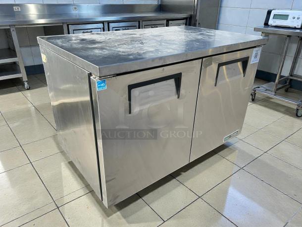 True TUC-48-HC Undercounter Refrigerator, stainless steel, excellent condition, tested and working, 48 3/8" width.