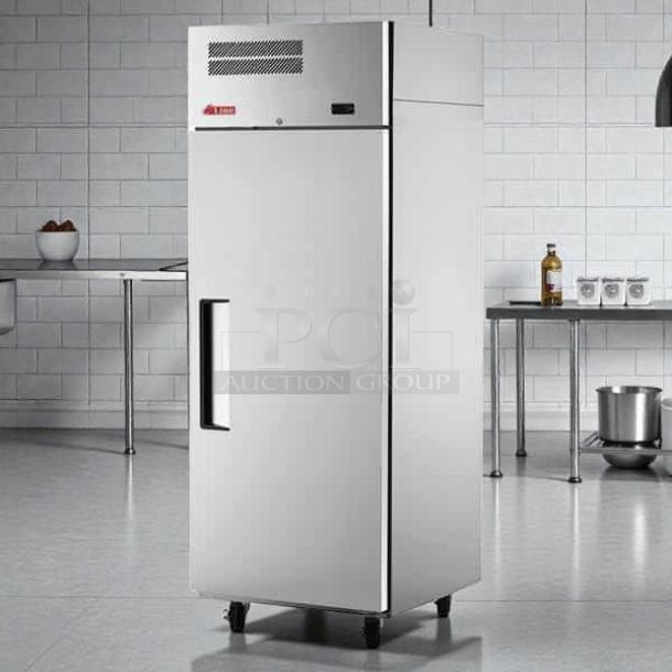 Turbo Air EF24-1-N-V E-Line 28" reach-in freezer, stainless steel, solid door, tested and working, great condition.