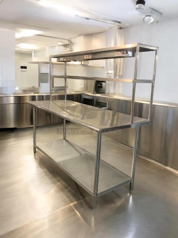 APW Wyott FD-60H overhead food warmer, 120V, stainless steel, excellent condition, fully tested and working.