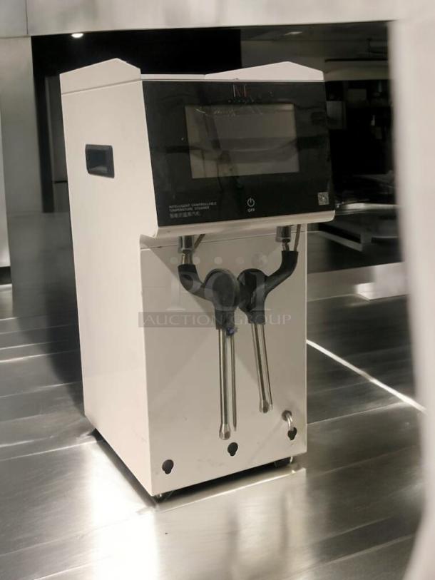 Elite condition Naixer NDF-XCZQ2W commercial steam machine, 240V, fully tested, working. White exterior, dual nozzles.