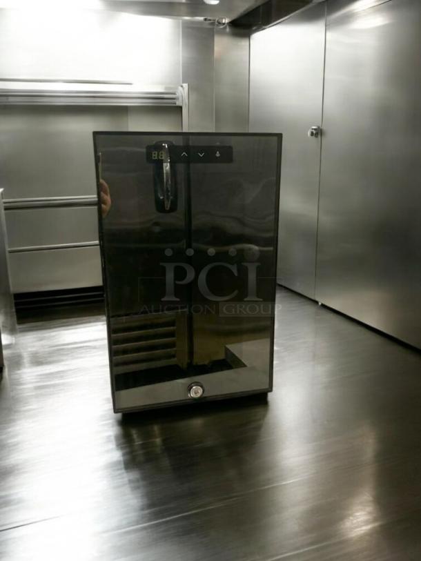 Refined MC-18 Compact Glass-Door Cooler by Foshan KESN, 220V, fully tested, excellent condition, digital display panel.