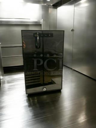 Refined MC-18 Compact Glass-Door Cooler by Foshan KESN, 220V, fully tested, excellent condition, digital display panel.