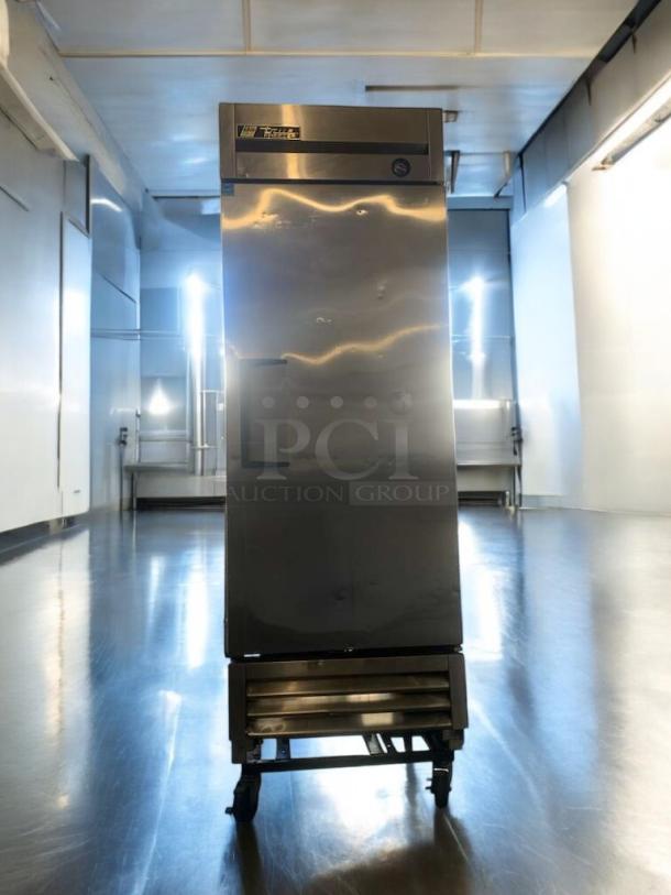 Superior condition TRUE T-23F single door commercial freezer, 115V, stainless steel, fully tested, by TRUE Manufacturing Co.