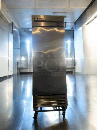 Superior condition TRUE T-23F single door commercial freezer, 115V, stainless steel, fully tested, by TRUE Manufacturing Co.