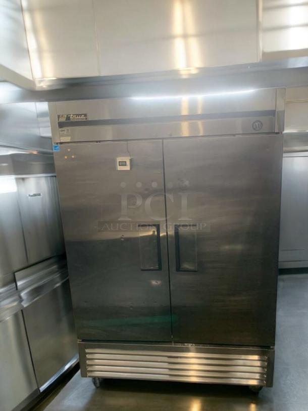 Turbo Air PRO-50F double-door commercial freezer in prime condition, stainless steel, fully tested, 115V, with visible brand logo.